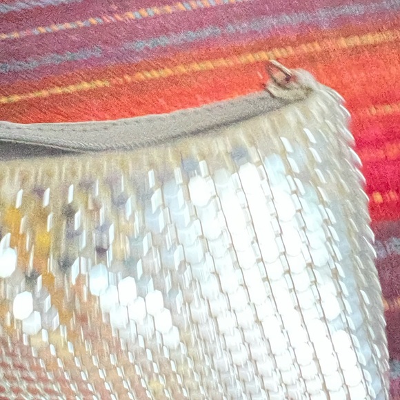 Silver Sequins purse NWT Holiday Small size - Picture 6 of 7